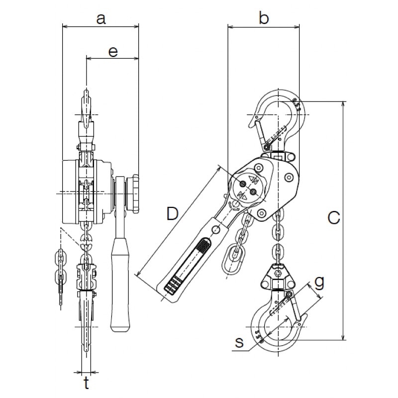 0.5tレバーブロック