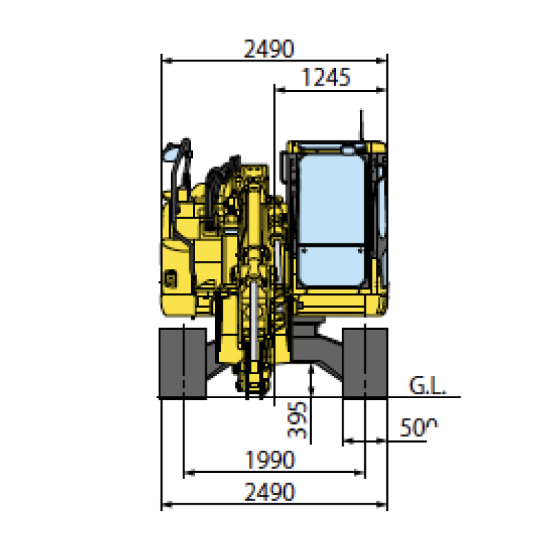 0.4ユンボ超小旋回クレーン付（４次排型）