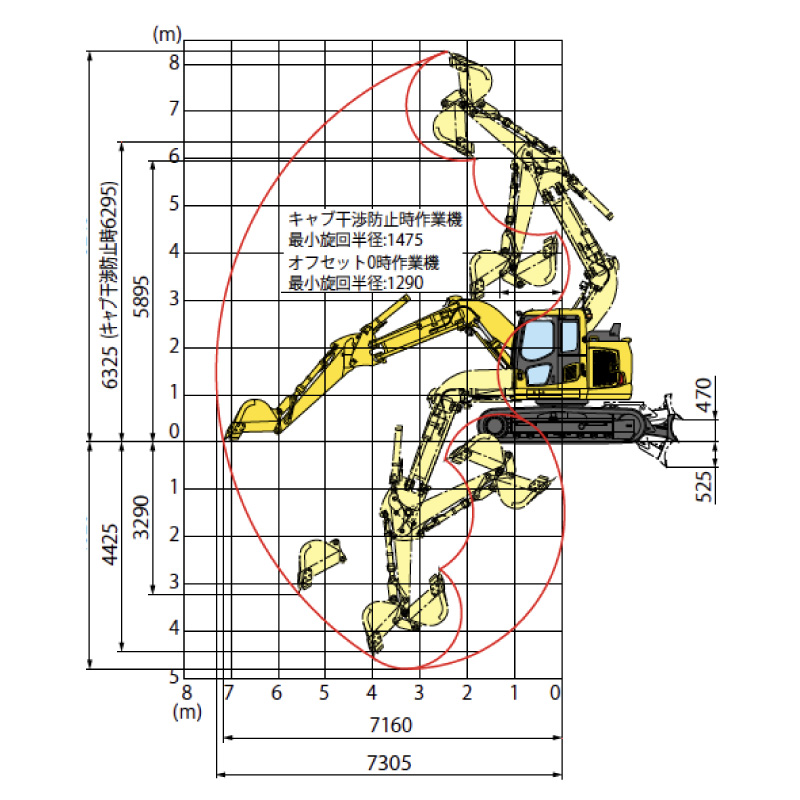 0.4ユンボ超小旋回クレーン付（４次排型）