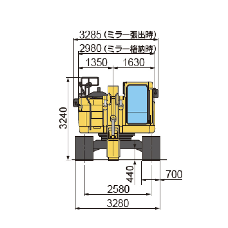 0.7ユンボ　テレスコクラム付