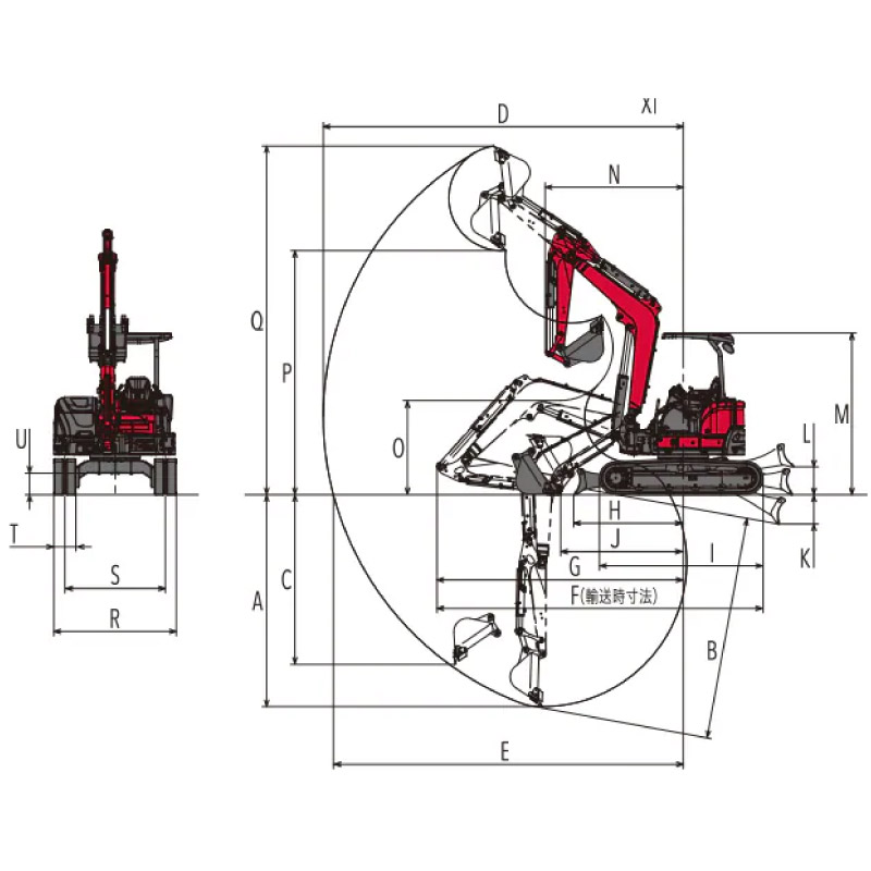 0.16ユンボ後方（クイック・クレーン・配管）