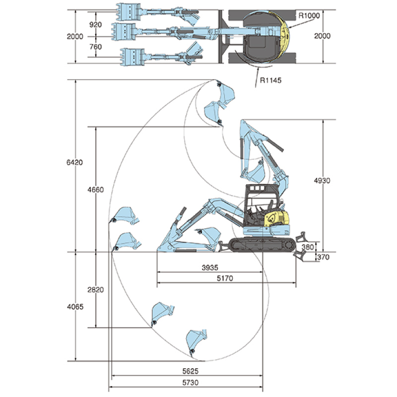 0.16ユンボ超小旋回