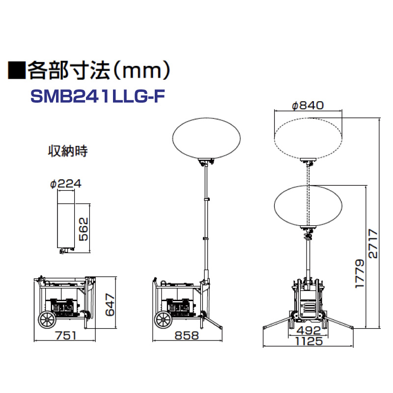 LEDバルーン投光機（バッテリー式）