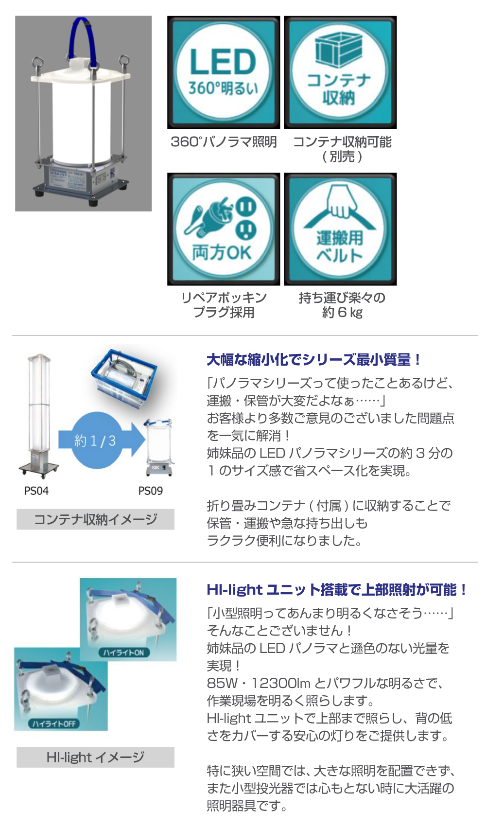 パノラマ投光機ミニ